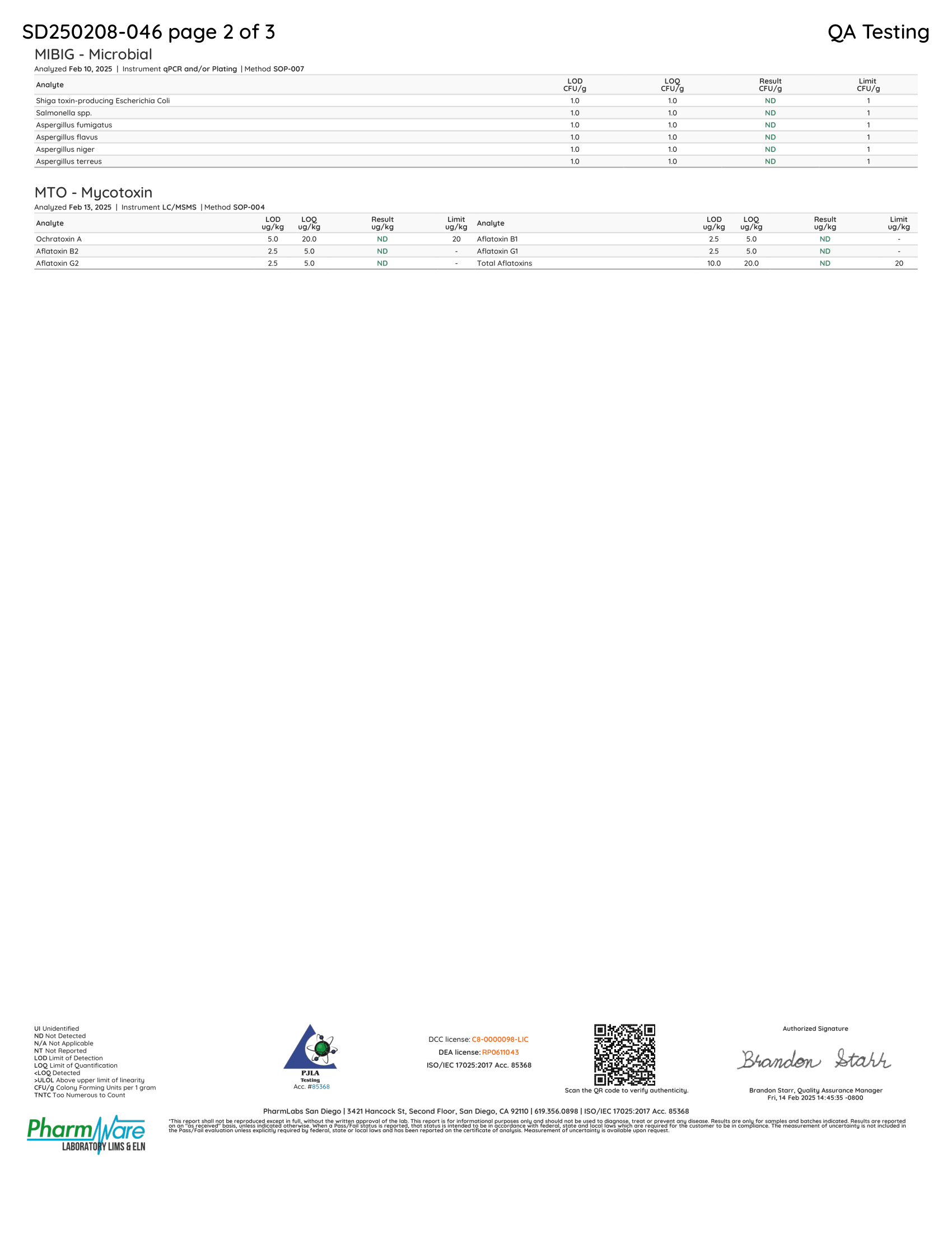 Document with text and logos on a white background