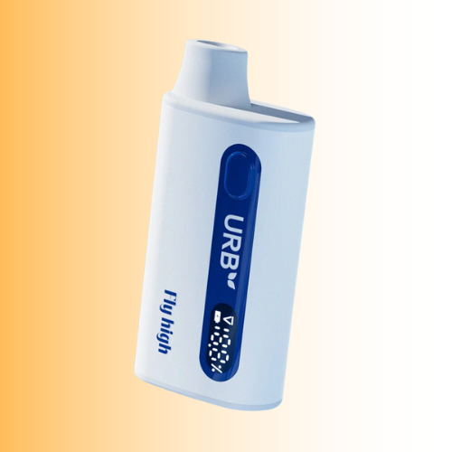 Blue electronic device with 'URB' branding on a gradient background. For customers in the Kenosha and Racine area